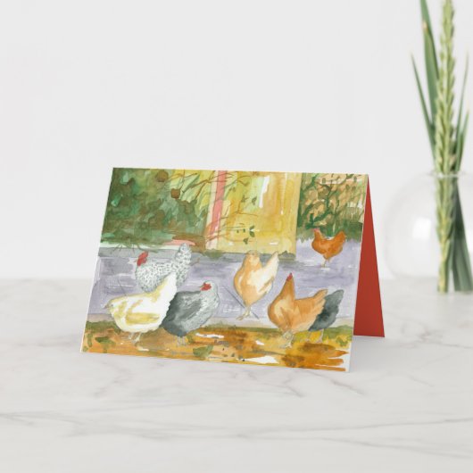 Carte De Remerciements Joyeux Anniversaire Ami Poulet Oiseaux ferme (Devant)