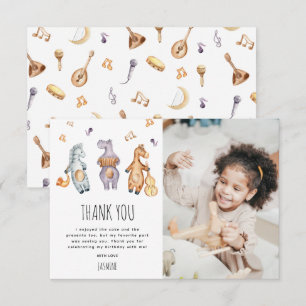 Carte De Remerciements Joyeux Anniversaire Animaux Africains Aquarelle