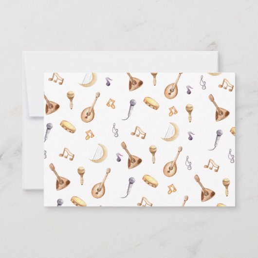 Carte De Remerciements Joyeux Anniversaire Animaux Africains Aquarelle Mi (Dos)