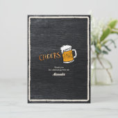 Carte De Remerciements Joyeux Anniversaire Bière Rustique (Debout devant)
