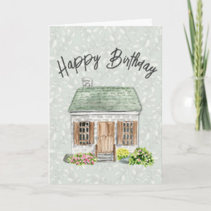 Carte De Remerciements Joyeux anniversaire Business Watercolor House