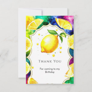 Carte De Remerciements Joyeux Anniversaire Citron Magique Mignon