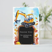 Carte De Remerciements Joyeux Anniversaire Construction à l'aquarelle mig (Debout devant)