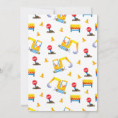 Carte De Remerciements Joyeux Anniversaire Construction Plein de Fun (Dos)