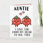 Carte De Remerciements Joyeux Anniversaire de la Tante de tomate drôle (Devant)