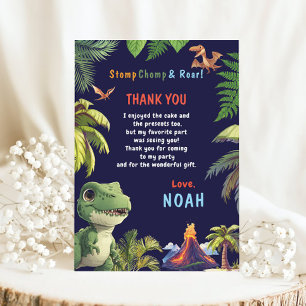 Carte De Remerciements Joyeux Anniversaire Dinosaure Tree Rex