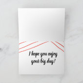 Carte De Remerciements Joyeux Anniversaire Face Cheveux Rouge (Intérieur)