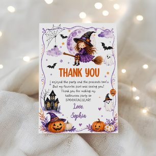 Carte De Remerciements Joyeux anniversaire Halloween aquarelle mignonne