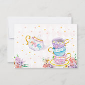 Carte De Remerciements Joyeux anniversaire les enfants du thé (Dos)