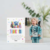 Carte De Remerciements Joyeux anniversaire notre petit monstre  (Debout devant)