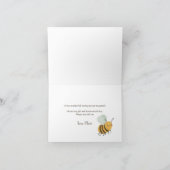 Carte De Remerciements Joyeux Anniversaire Petite Abeille (Intérieur)