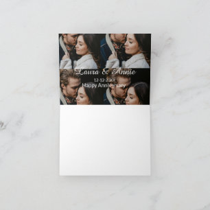 Carte De Remerciements Joyeux anniversaire photo collage nom date simple