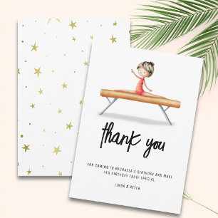 Carte De Remerciements Joyeux Anniversaire Poutre Équilibre Gymnastique