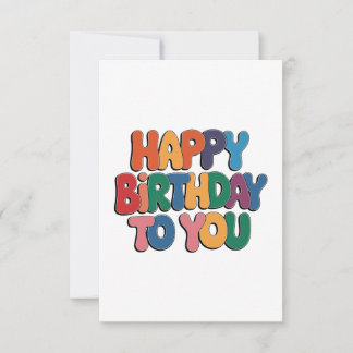 Carte De Remerciements Joyeux anniversaire rétro