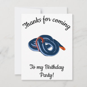 Carte De Remerciements Joyeux anniversaire serpent corail à glandes longu