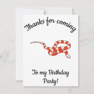 Carte De Remerciements Joyeux anniversaire Serpent-milieu