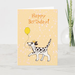 Carte De Remerciements Joyeux anniversaire souhaité par un dalmatien