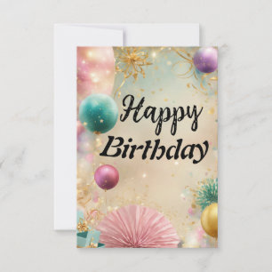 Carte De Remerciements Joyeux anniversaire vous souhaite