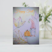 Carte De Remerciements Joyeux Automne (Debout devant)
