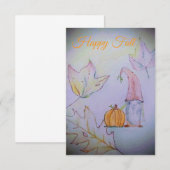 Carte De Remerciements Joyeux Automne (Devant / Derrière)