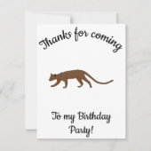 Carte De Remerciements Joyeux B-day Fossa Madagascar animal (Devant)
