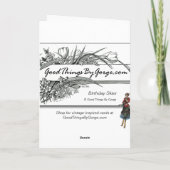 Carte De Remerciements Joyeux Birthday for a Woman Skier (Dos)