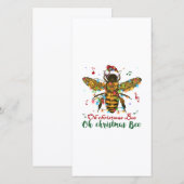 Carte De Remerciements Joyeux cadeau d'abeilles de Noël (Devant / Derrière)