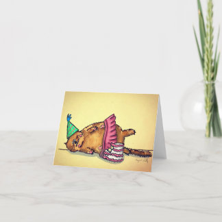 Carte De Remerciements Joyeux chat d'anniversaire