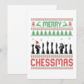 Carte De Remerciements Joyeux Chessmas Drôle échecs noël laide Sweat (Devant / Derrière)