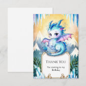Carte De Remerciements Joyeux dragon magique Anniversaire (Devant / Derrière)