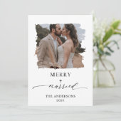 Carte De Remerciements Joyeux et Mariage marié (Debout devant)