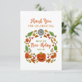 Carte De Remerciements Joyeux Halloween Boo-thday Party (Debout devant)