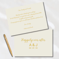Joyeux Jour après Albâtre Blanc Monogramme Or