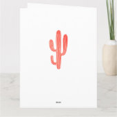 Carte De Remerciements Joyeux lama avec cactus (Dos)