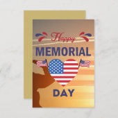 Carte De Remerciements Joyeux Memorial Day (Devant / Derrière)