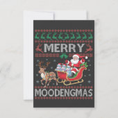 Carte De Remerciements Joyeux MooDengmas Moo Deng Noël Père Noël Hippo (Devant)
