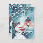 Carte De Remerciements Joyeux Noël (Devant / Derrière)