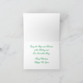 Carte De Remerciements Joyeux Noël bougie avec/éditable Message de foi (Intérieur)