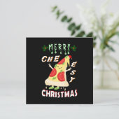Carte De Remerciements Joyeux Noël Cheesy Noël Noël Père Noël Pizza Noël (Debout devant)