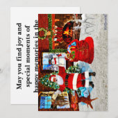 Carte De Remerciements Joyeux Noël de Père Noël (Devant / Derrière)