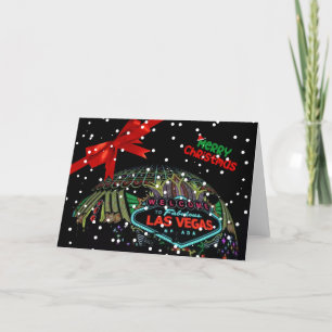 Carte De Remerciements Joyeux Noël Las Vegas Card