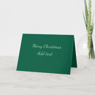Carte De Remerciements Joyeux Noël vert plaine solo arrière - plan vacanc