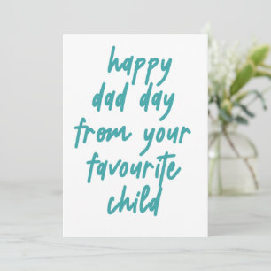 Carte De Remerciements Joyeux papa Jour de votre enfant favori