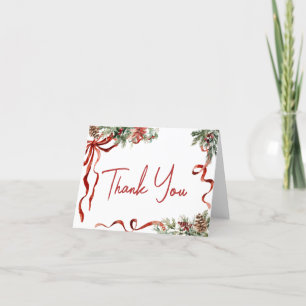Carte De Remerciements Joyeux petit Baby shower Père Noël de Noël