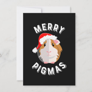 Carte De Remerciements Joyeux Pigmas mignon et drôle Guinée Cochon Noël