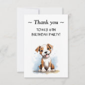 Carte De Remerciements Joyeux Pitbull Pit Bull Terrier Chien (Devant)