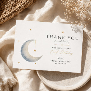 Carte De Remerciements Joyeux Premier Anniversaire de Twinkle Twinkle Lit