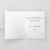 Carte De Remerciements Joyeux premier anniversaire Koala aquarelle (Intérieur)