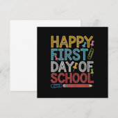 Carte De Remerciements Joyeux Premier Jour D'École Retour À L'École (Devant / Derrière)