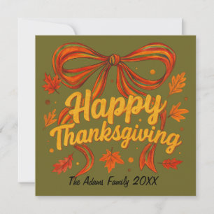 Carte De Remerciements Joyeux remerciement plié de la fête de Thanksgivin